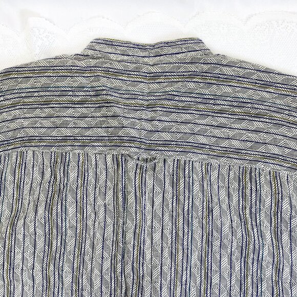 Nino Cerruti Brand Men's Shirt Sport Button Up Semi-Casual Top Gray 100% Cotton - Picture 12 of 13